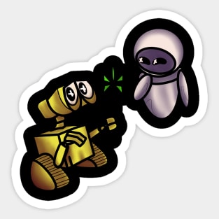 Wall-e and Eve Color sketch Sticker